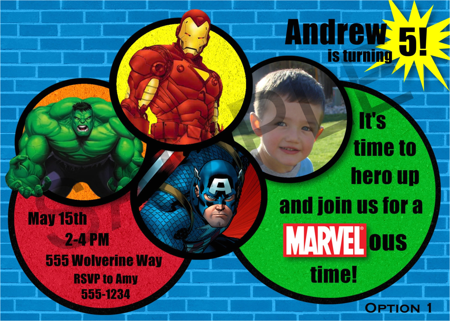 avengers birthday party invitation