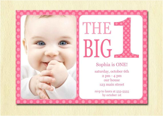 Baby Birthday Invitation Template First Birthday Baby Girl Invitation Diy Photo Printable