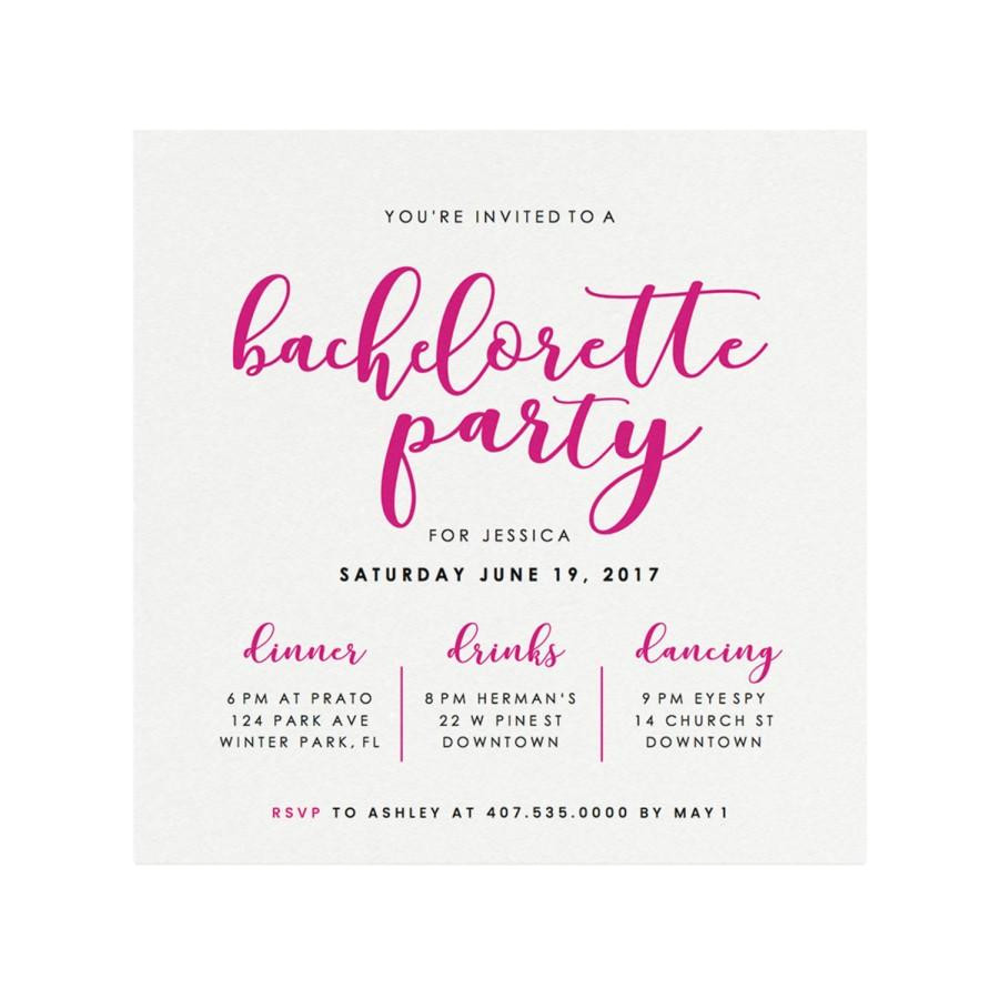 bachelorette party invitation pink calligraphy bachelorette party invite simple bachelorette printable template pdf instant download