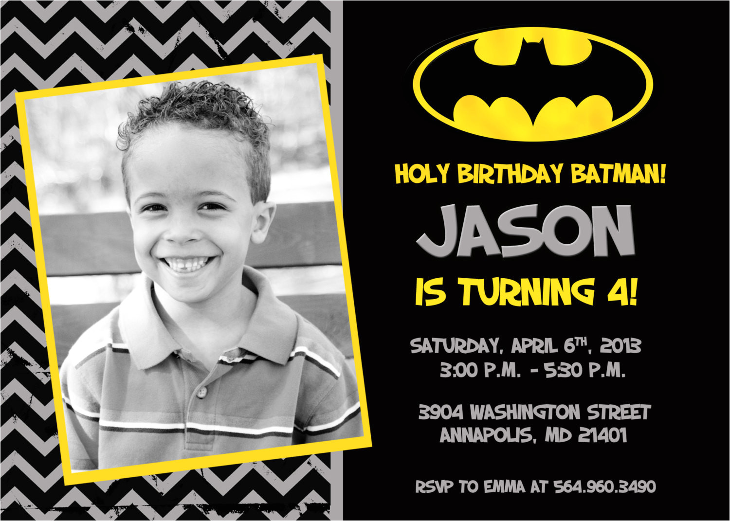 batman birthday invitation templates