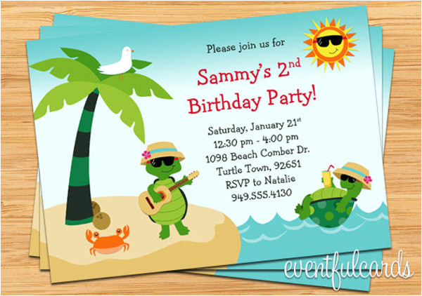 beach party invitation