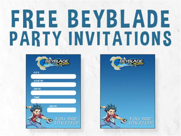 beyblade birthday invitations