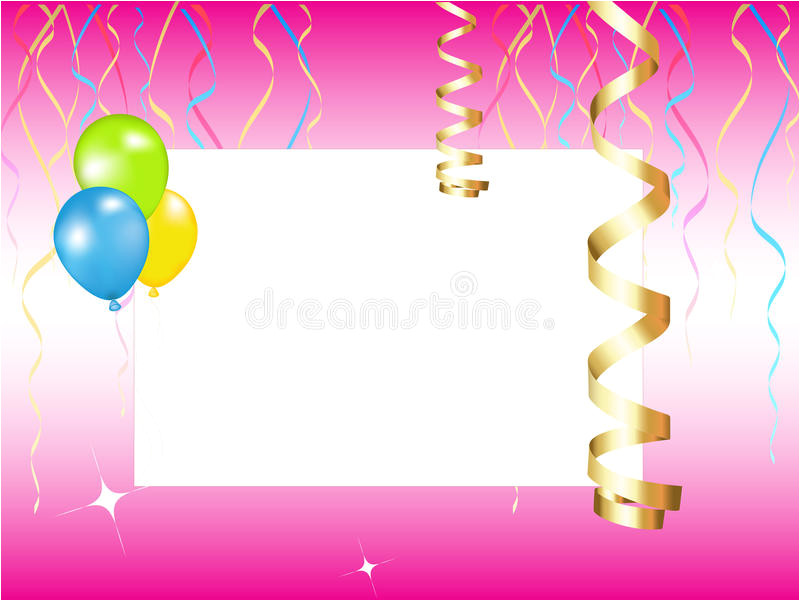 stock illustration party invitation plain simple background design balloons image42185171