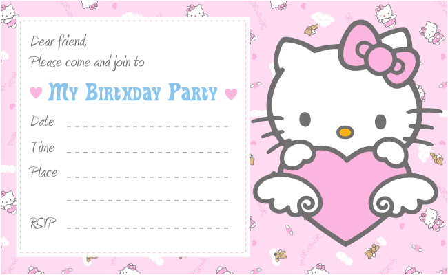 free printablehello kitty invitation