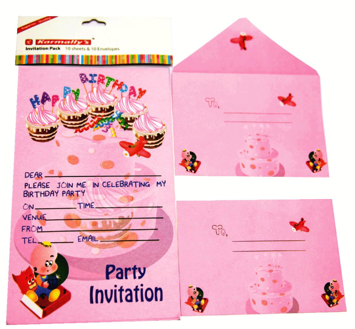 birthday invitation envelopes