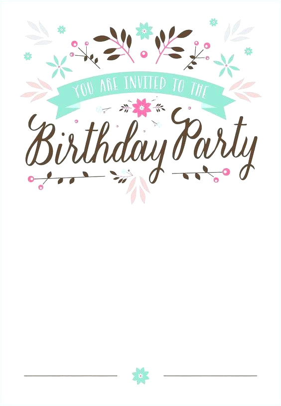 teenage birthday invitations free printable