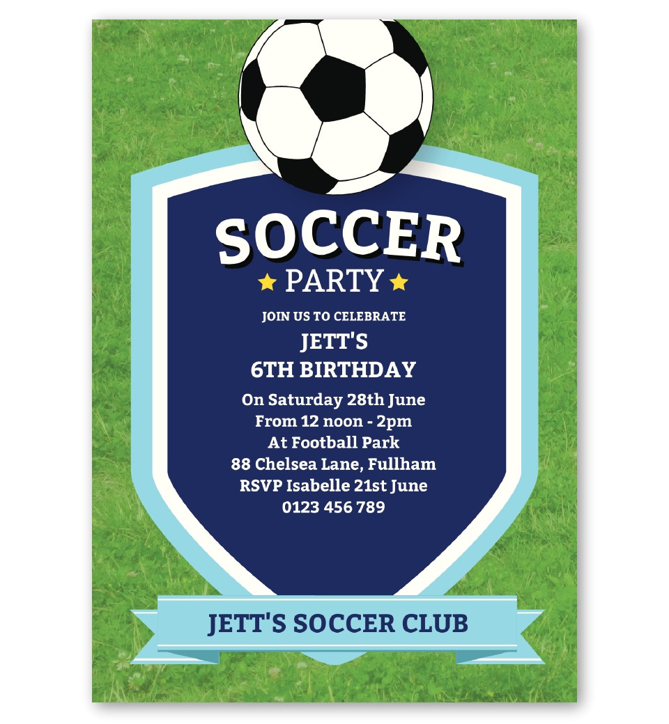 soccer party invitation