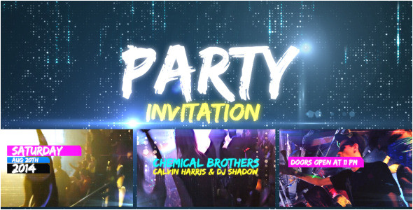 videohive party invitation after effects template