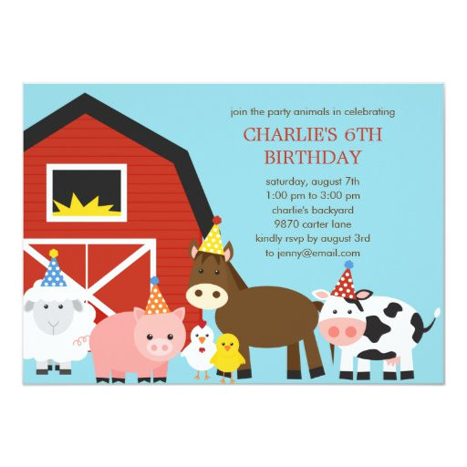 farm animals birthday party invitation 161632476228919185