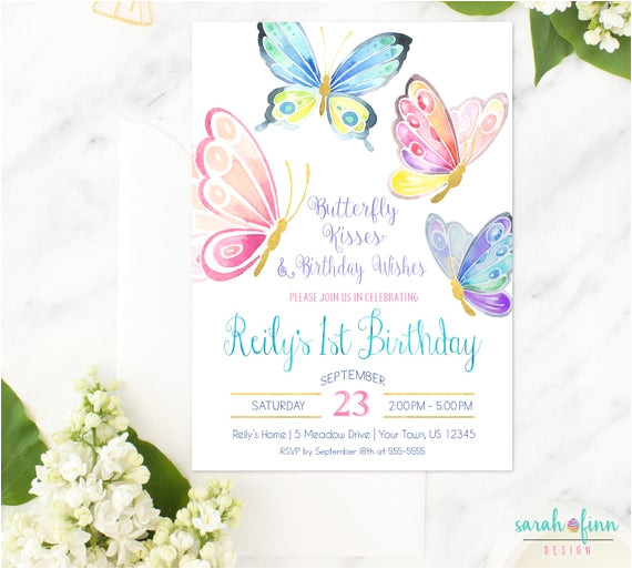 butterfly invitation butterfly birthday