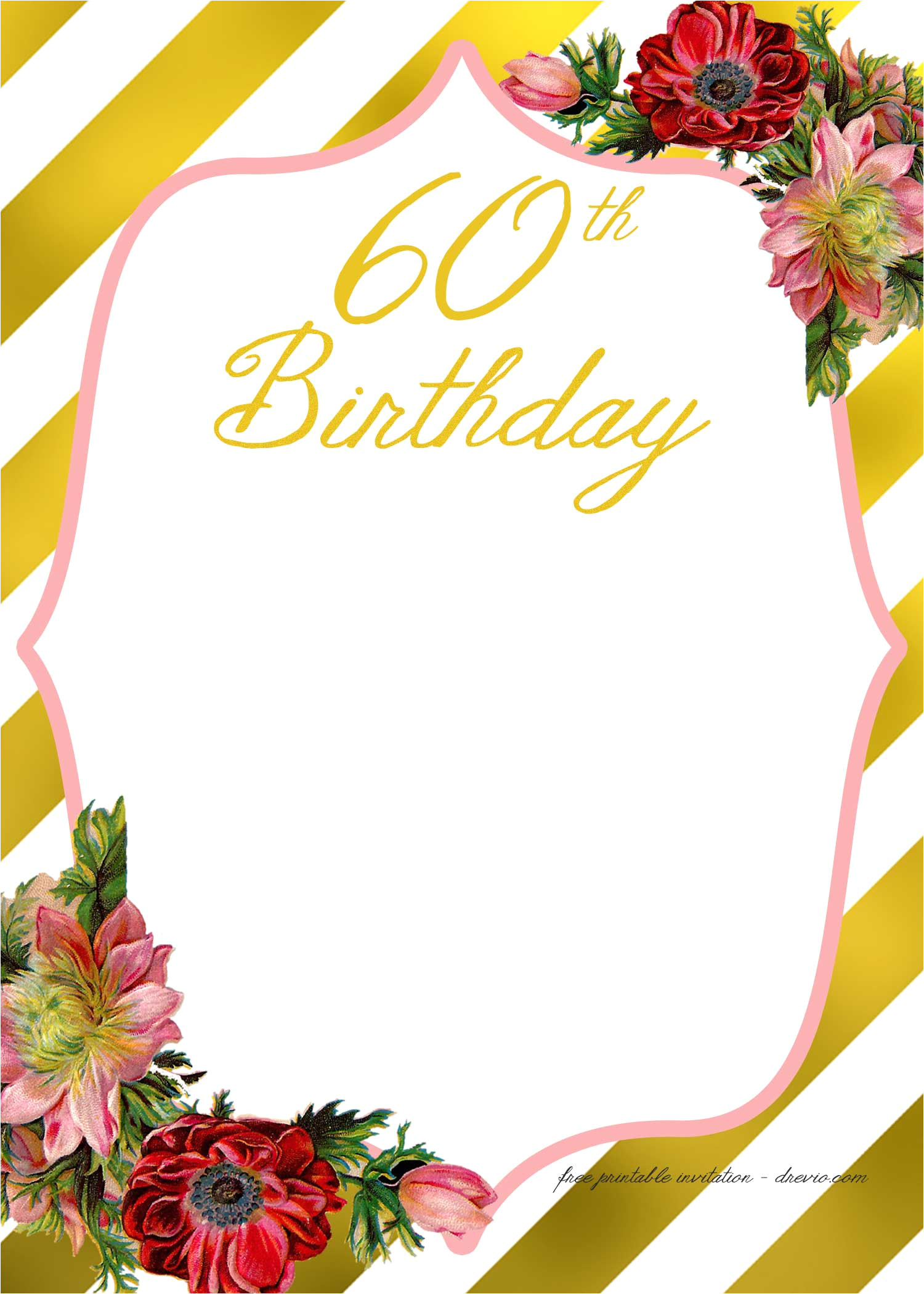 free printable adult birthday invitation template
