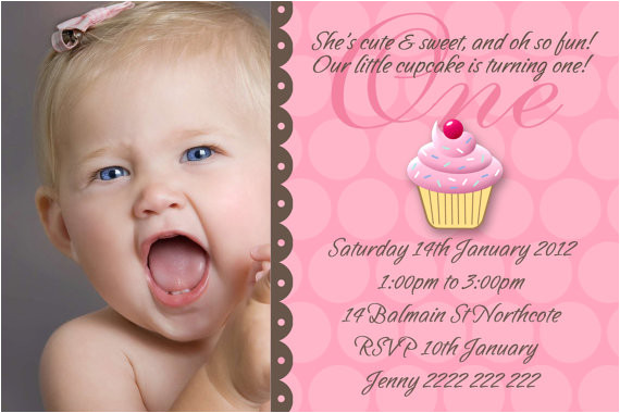 baby girl 1st birthday invitations