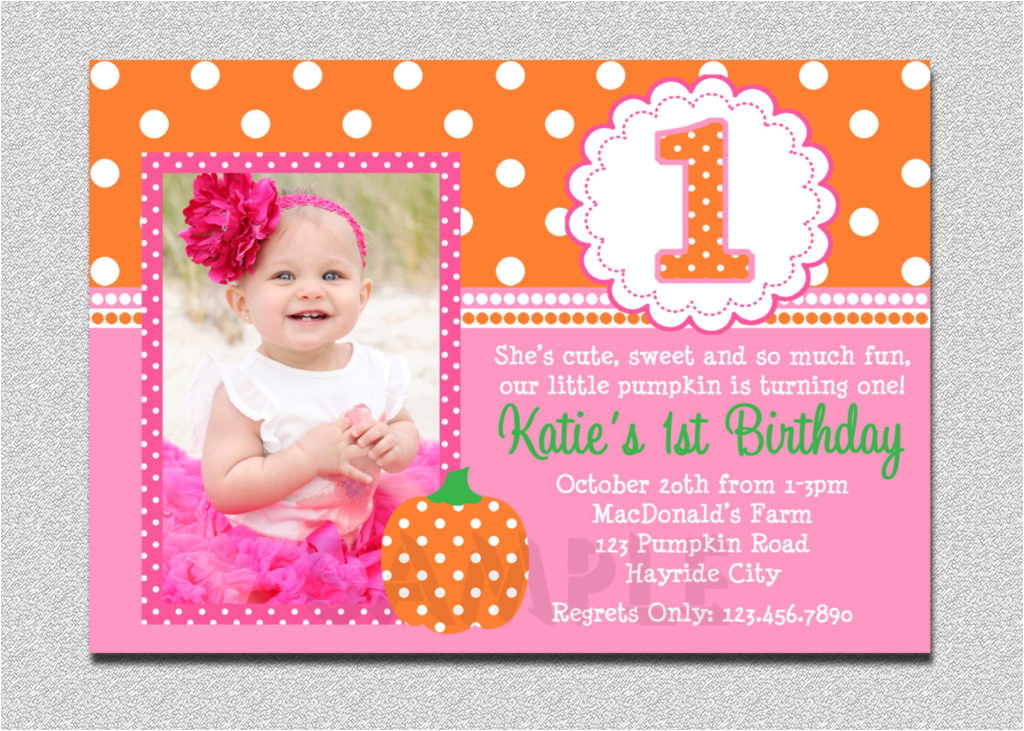 birthday invitations for baby girl 1st birthday