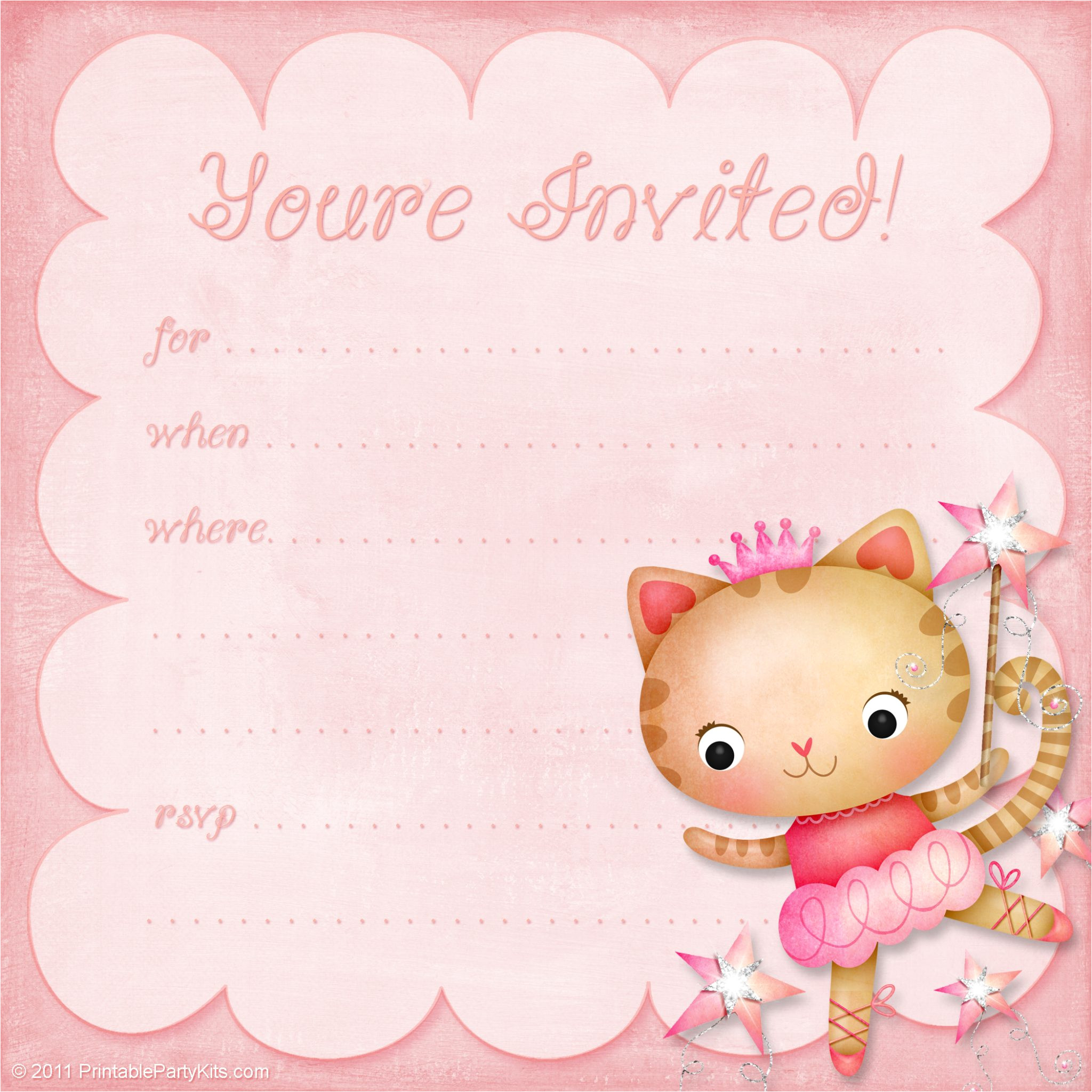 girl birthday invitations templates free