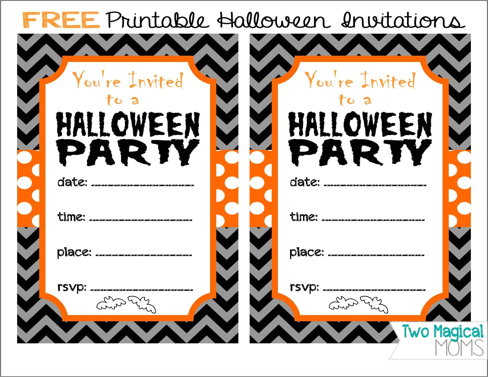 free printable halloween invitations
