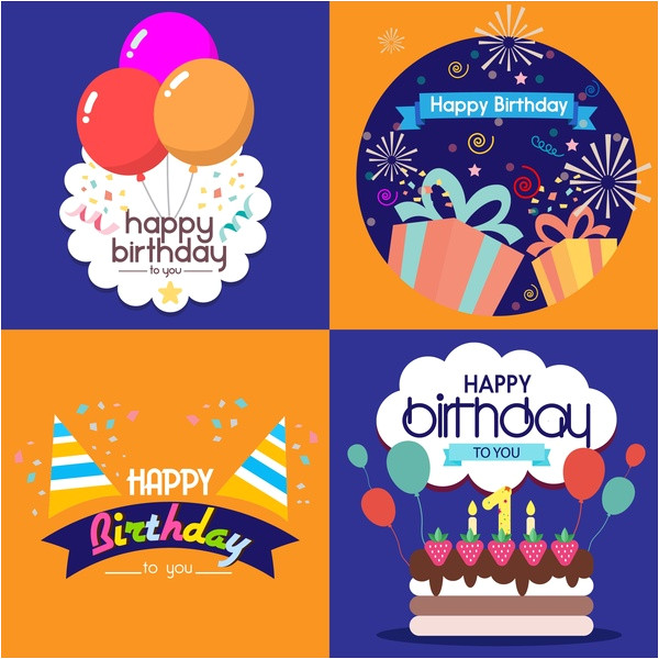 birthday card templates isolated with various styles 6825213