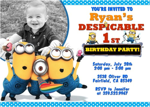 minion birthday party invitations ideas