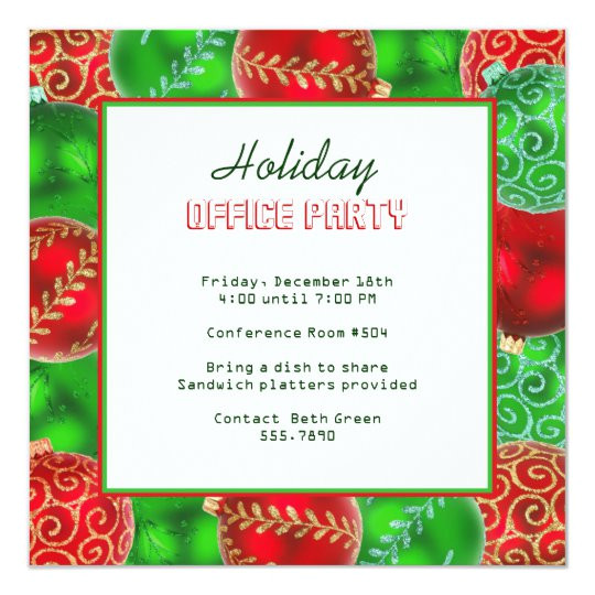 christmas holiday office party invitations 161214502838703057