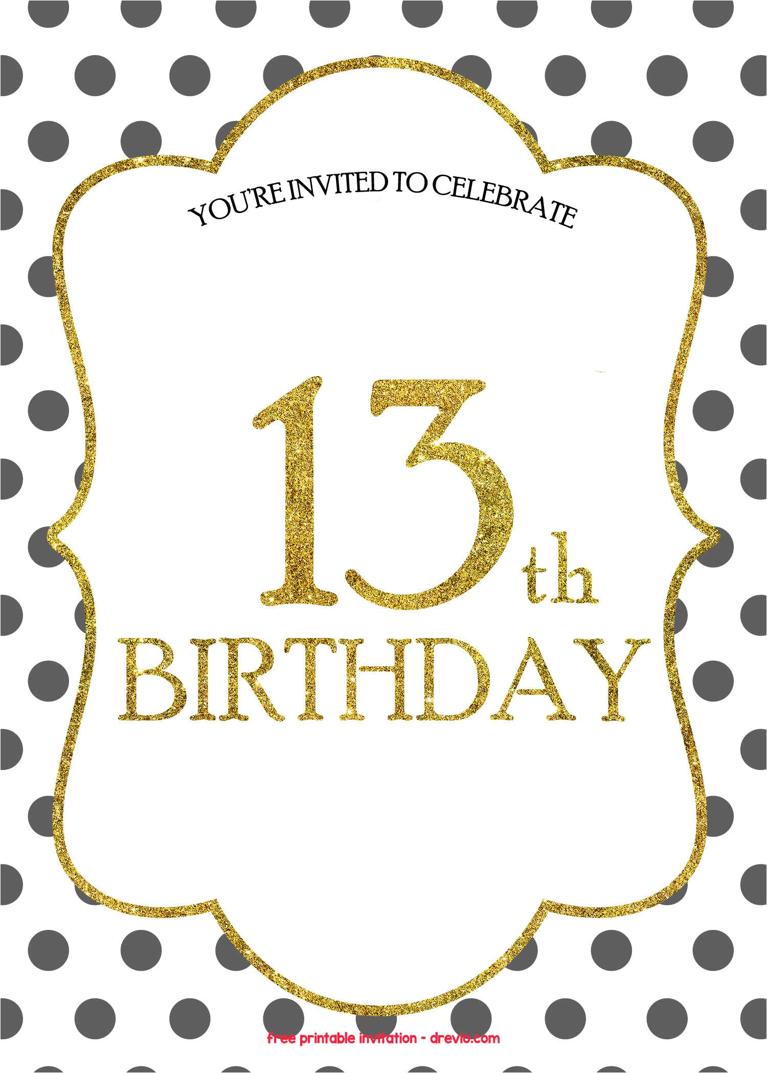 free 13th birthday invitations templates
