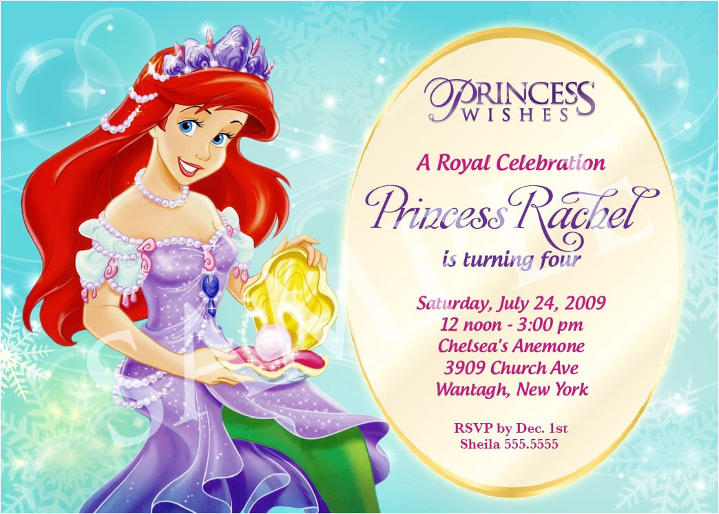 princess birthday invitation template