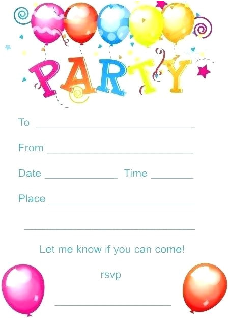 great free birthday party invitation templates picture