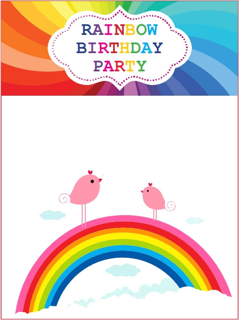 rainbow birthday invitations ideas