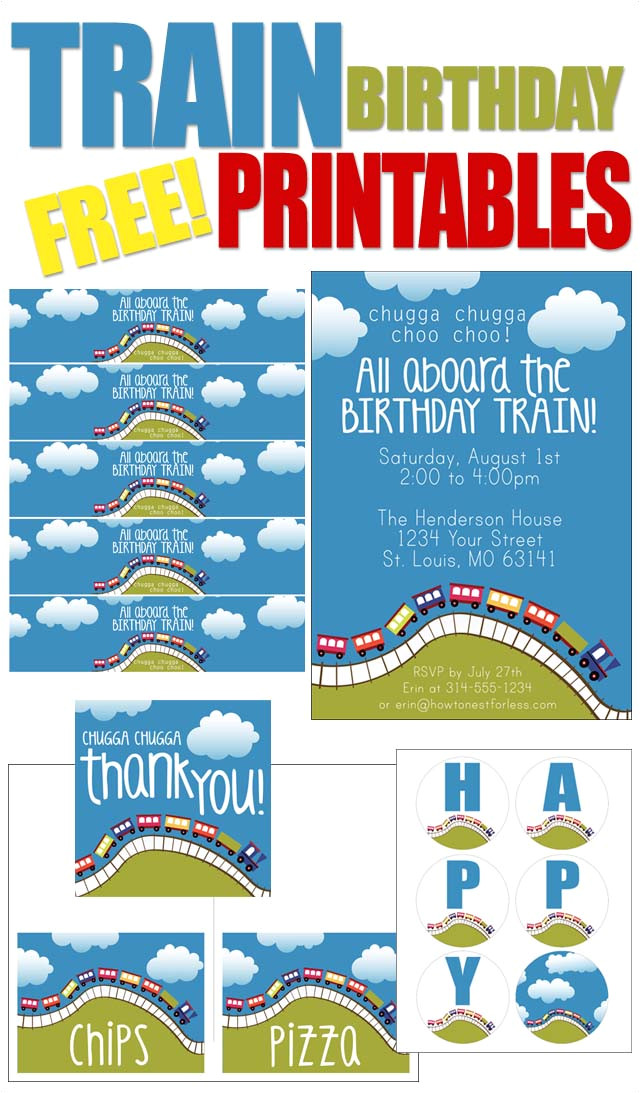 train themed birthday party with free printables 2453983767