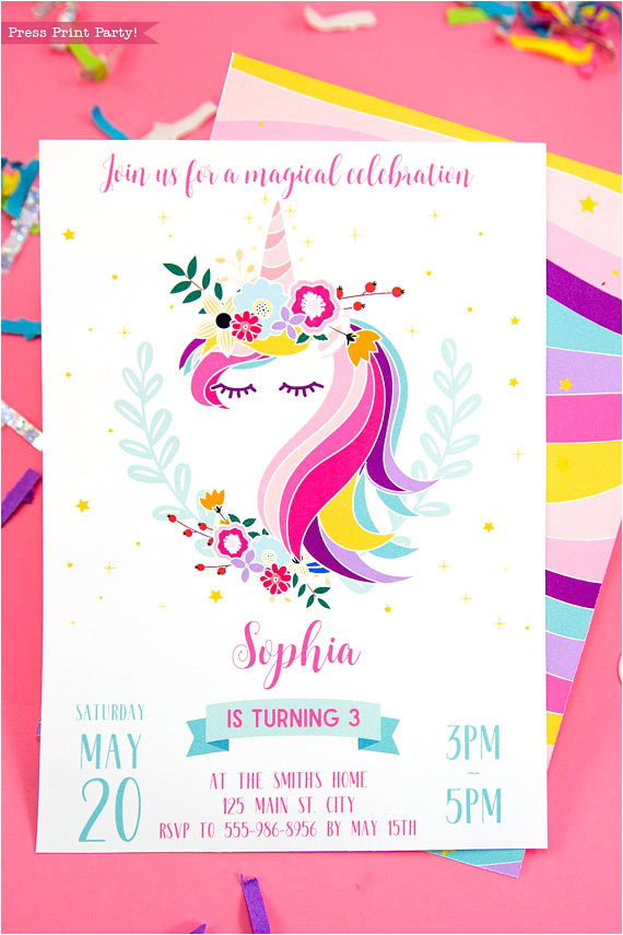 unicorn invitation