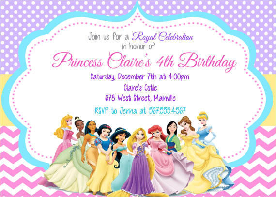 princess invitation disney princess