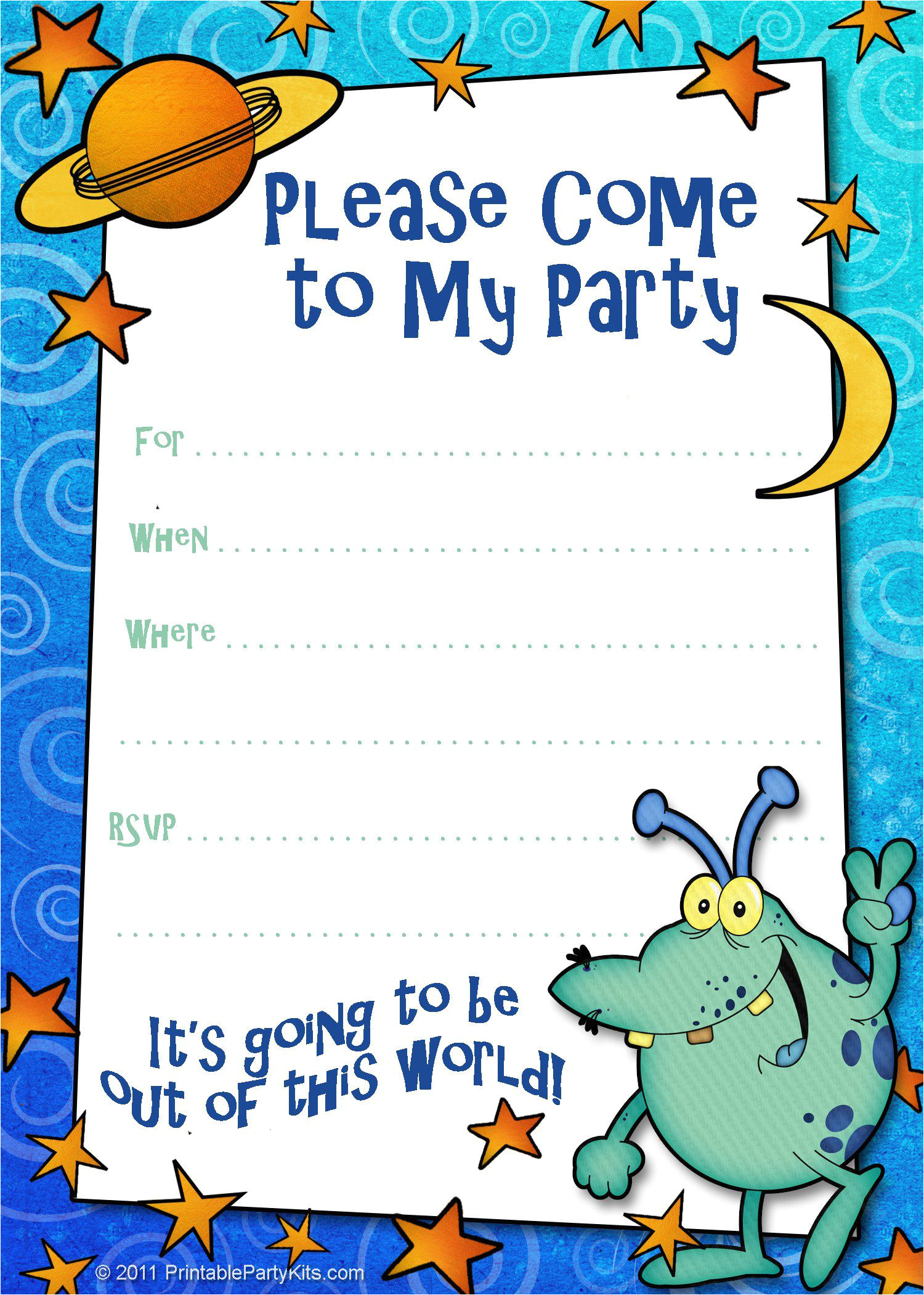birthday invitation card template kids