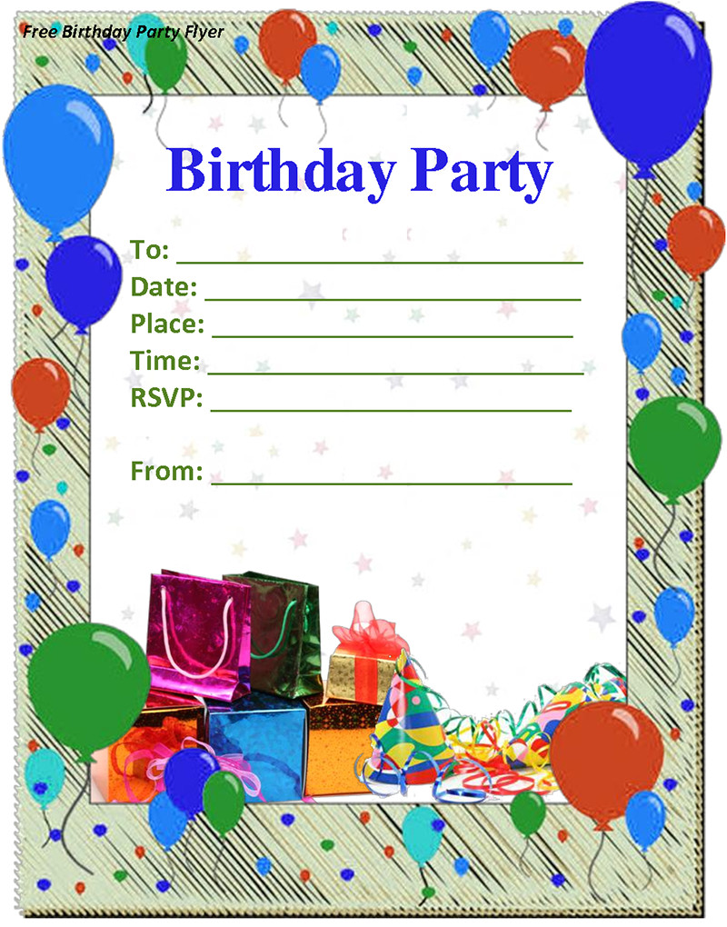 birthday invitation template free download
