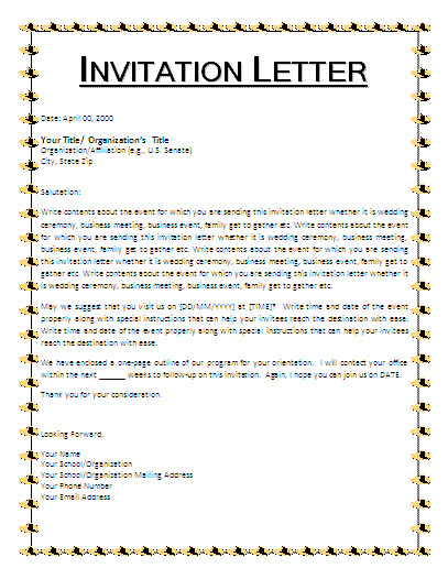 birthday invitation letters samples