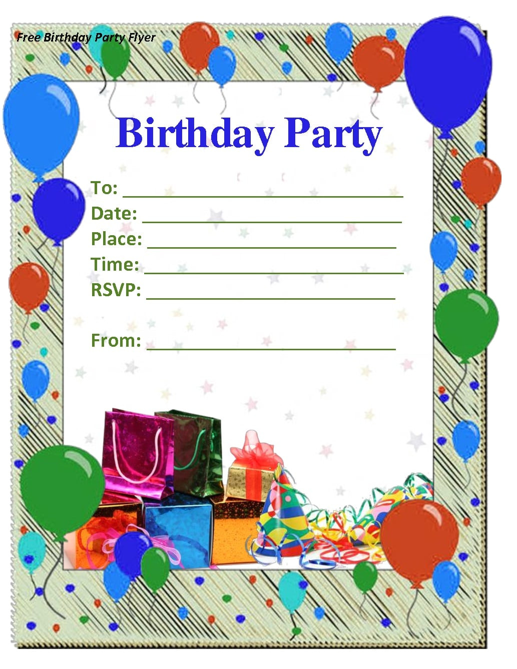 birthday party invitation templates free download