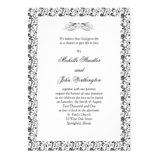 black white wedding invitation template 161916047637173328