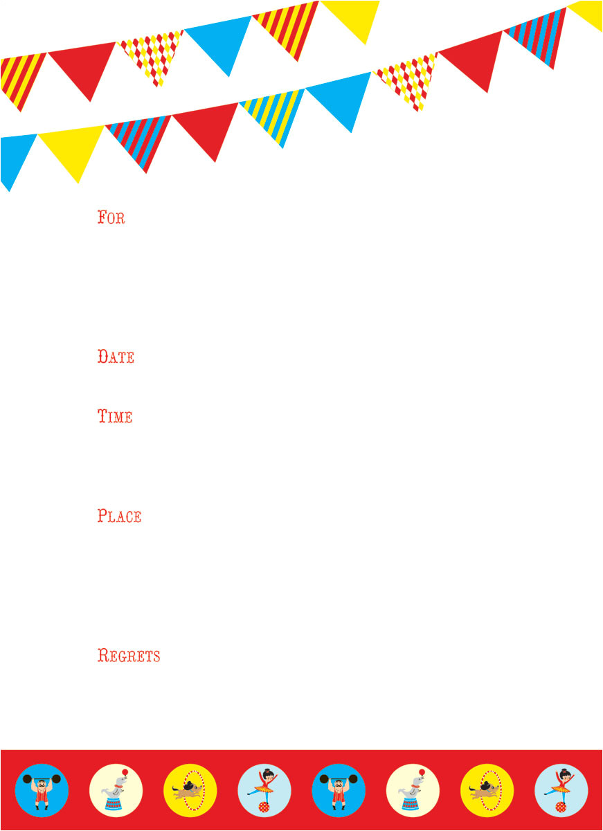 blank birthday invitation templates