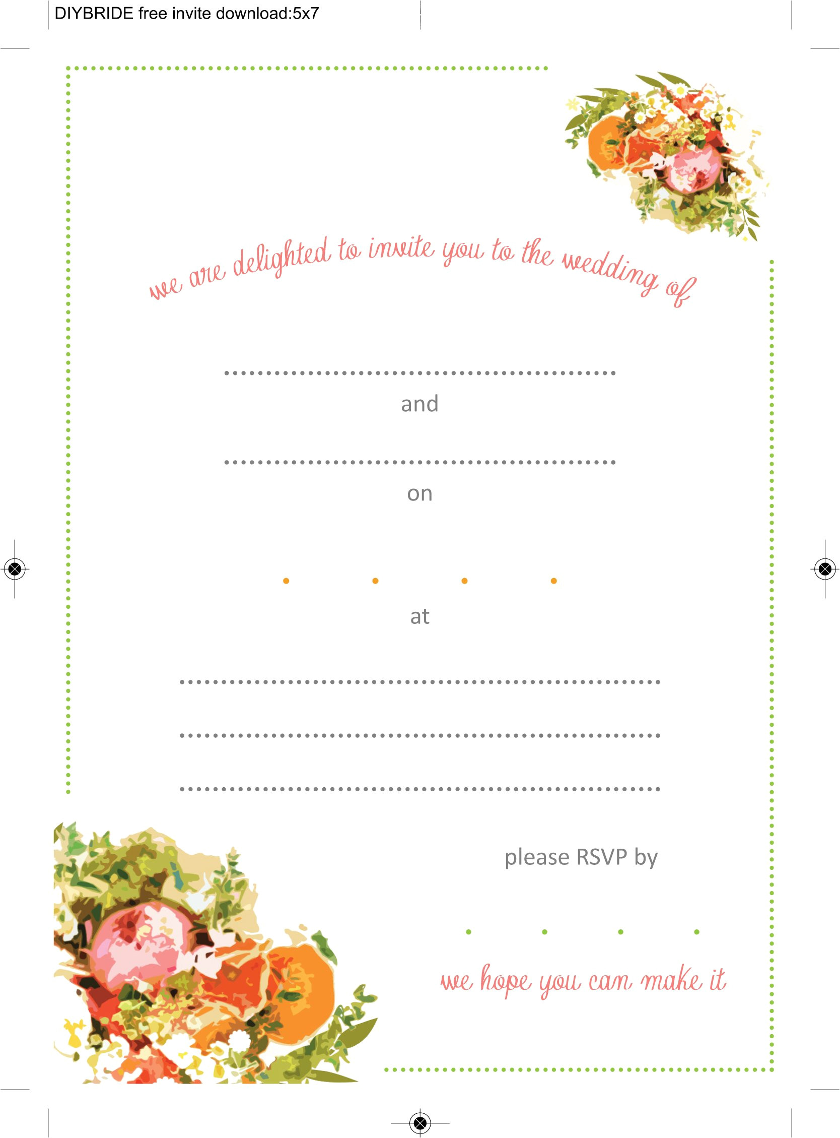 Blank Wedding Invitation Card Design Template Free Download Wedding Invitation Templates that are Cute and Easy to