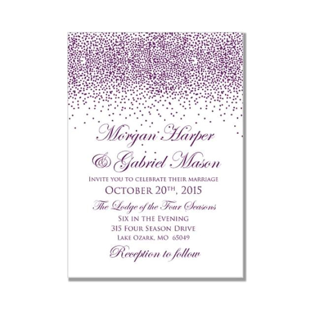 printable wedding invitation purple wedding purple sparkles diy wedding invitations instant download microsoft word