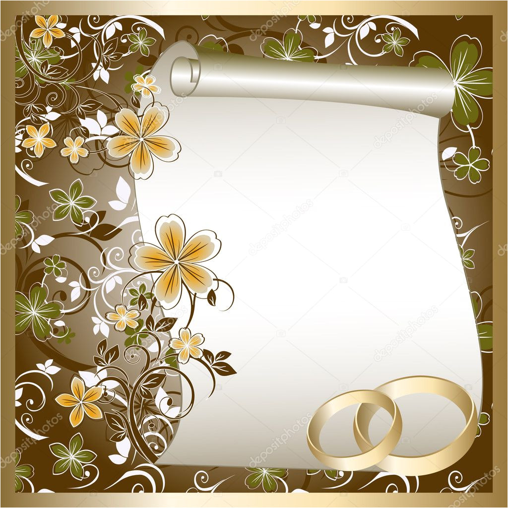 stock illustration wedding card
