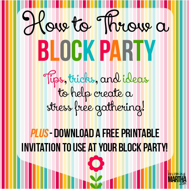 how to throw a block party