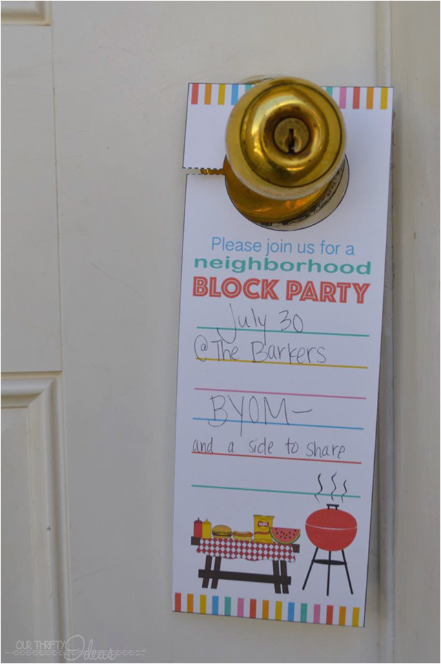 neighborhood block party invitation free printable
