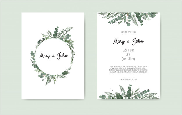 botanical wedding invitation card template design 4028711