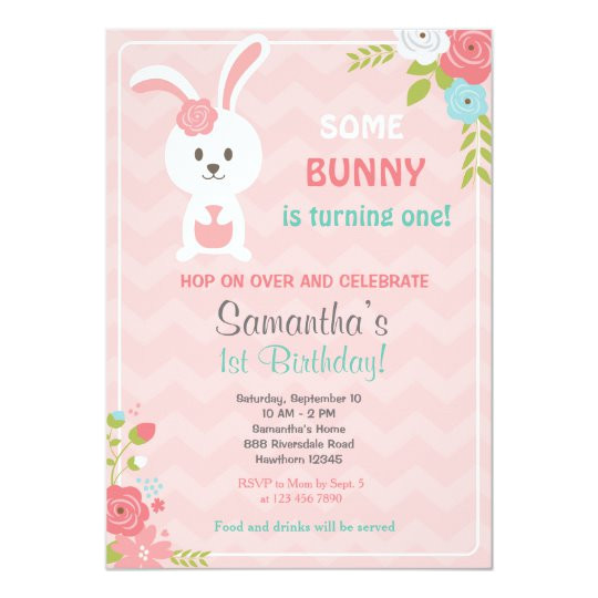 bunny birthday invitation bunny invitation 256781302017097931