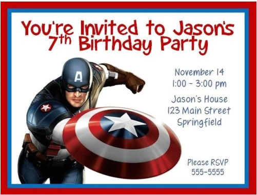 captain america party supplies and ideas