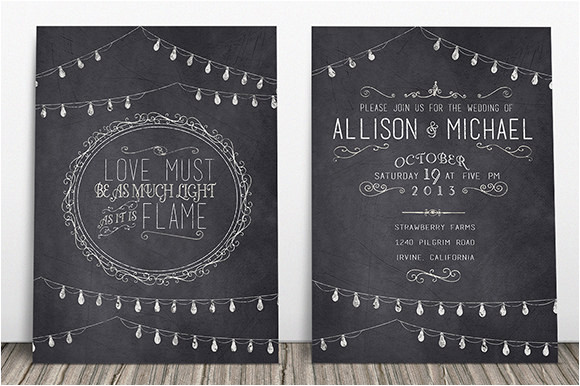 chalkboard invitation template