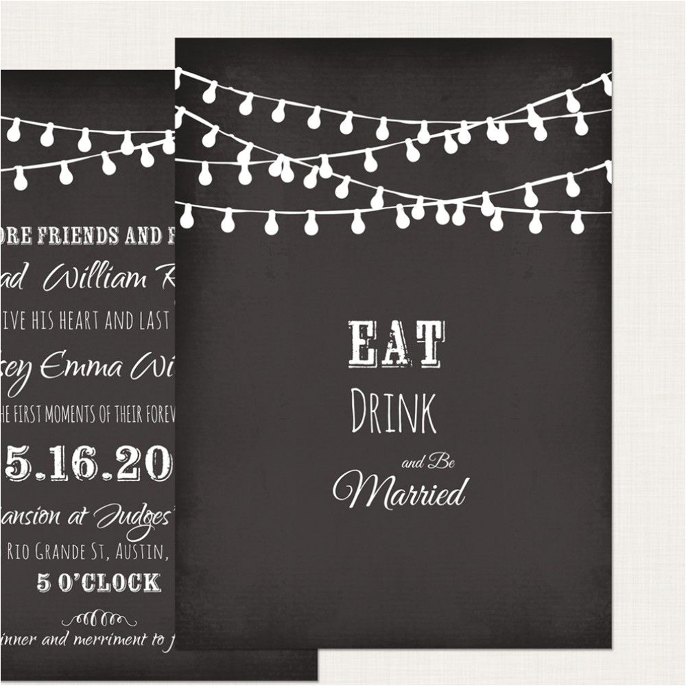 chalkboard wedding invitation templates free