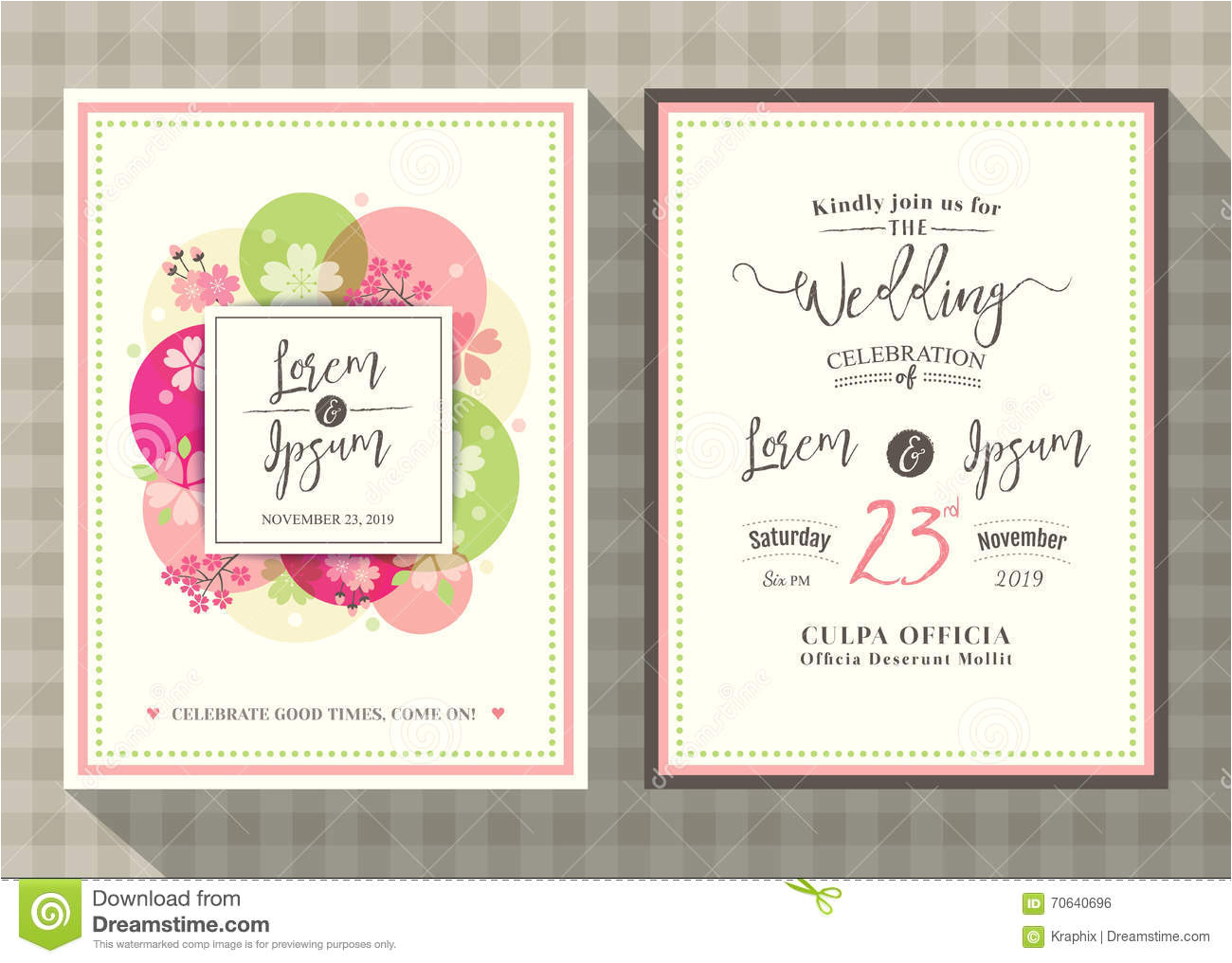 stock illustration floral cherry blossom wedding invitation card template design image70640696
