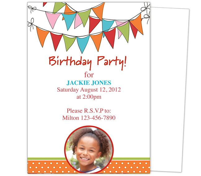 birthday party invitation templates