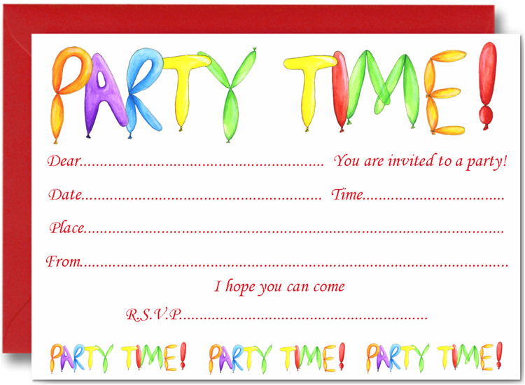 free birthday party invites for kids