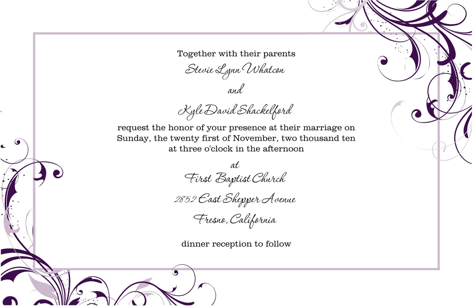 wedding invitation templates word