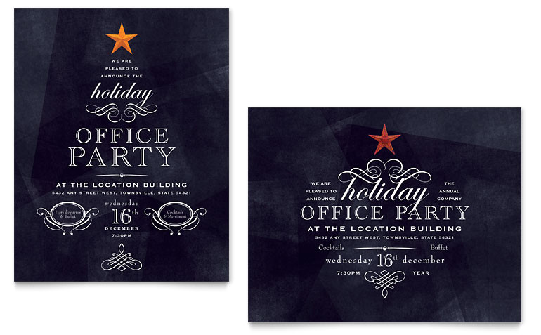 office holiday party poster templates xx1020601d